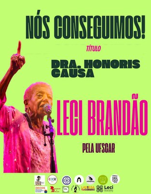 UFSCar concede título de Doutora Honoris Causa a Leci Brandão